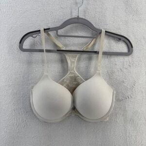 Victoria's Secret Push Up Bra 36D Lace‎ Racerback Front Closure